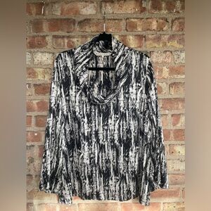 Rebecca Moses Silk Cowl Neck Print Tunic🖤